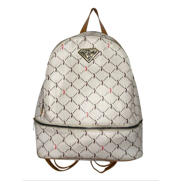 Vintage Baby Phat Backpack Purse Signature Cat Print Vinyl 2000s Y2K - Picture 1 of 9